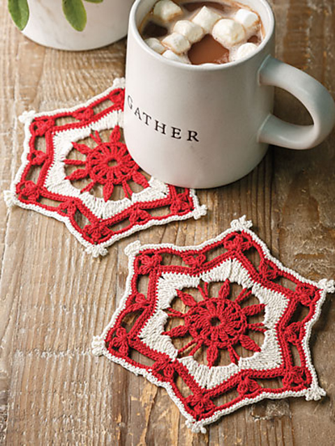 Winter Flower Coasters