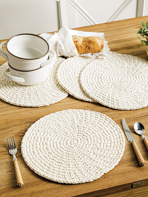 Natural Cotton Round Place Mat