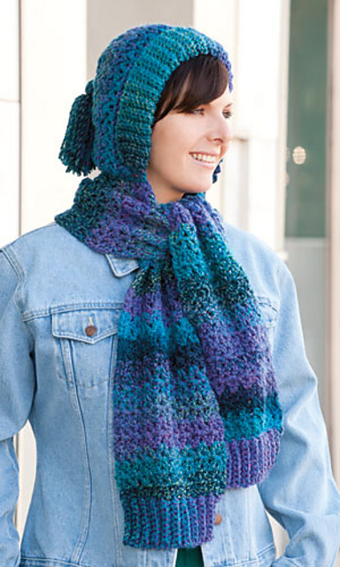 Painterly Impressions Hooded Scarf