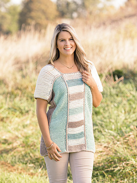 Tunisian Mesh Top