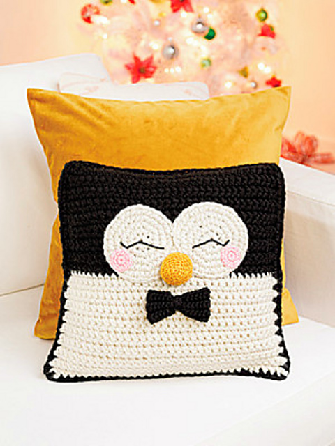 Black Tie Penguin Pillow