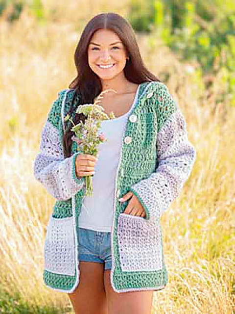 Striped Sleeves Cardi
