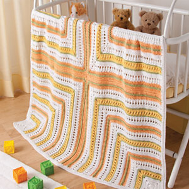 Four-Squares Baby Blanket