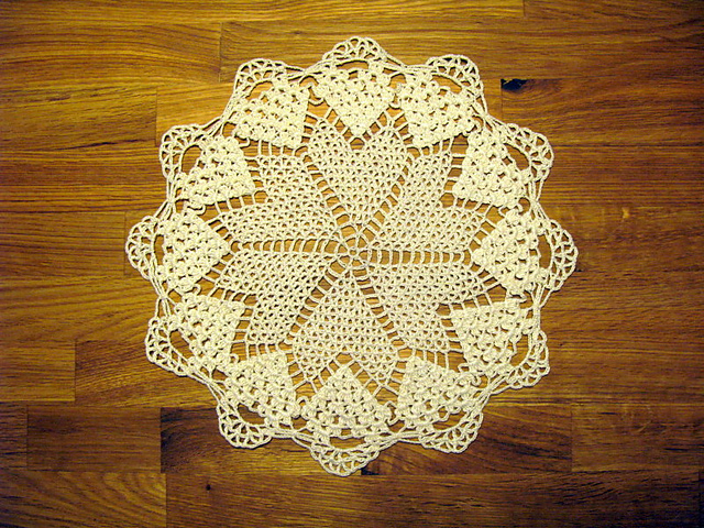 Antique Hearts  doily