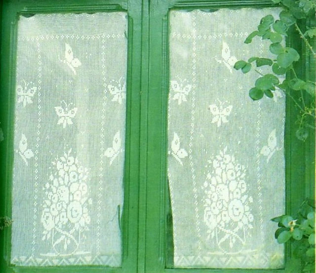 Curtains with butterfly