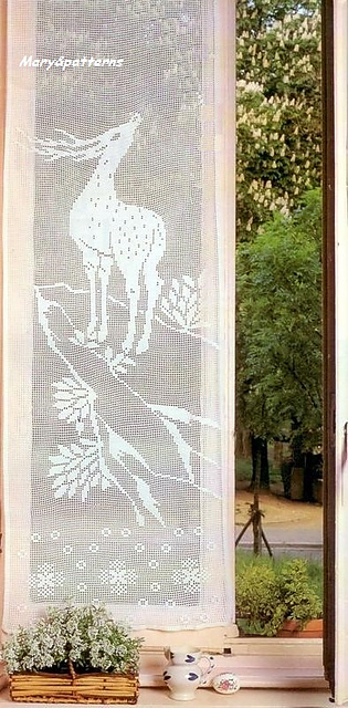 A deer on curtain