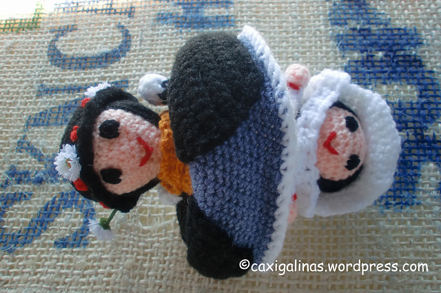 Mary Poppins amigurumi/topsy turvy doll