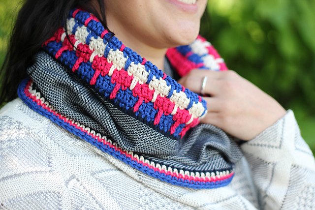 short infinity scarf "mirror" without sewing