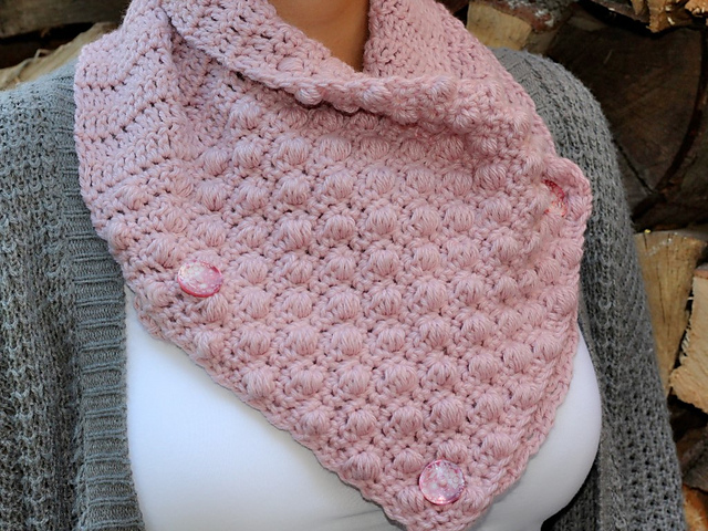 shawl collar "autumn rose"