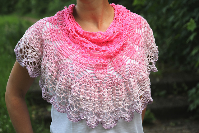 triangular shawl "rose blossom"