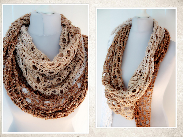 triangular shawl "hazelnut"