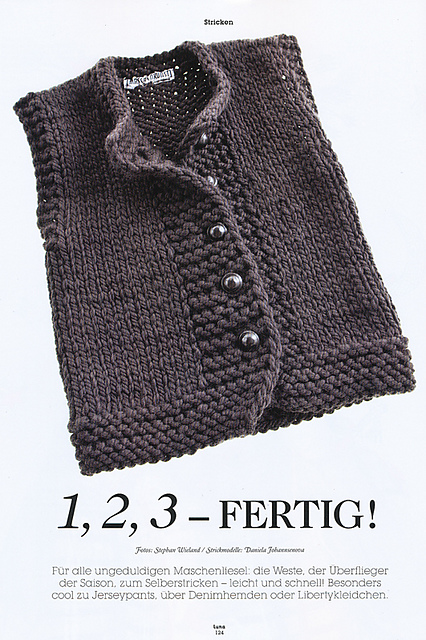 Grobstrick-Veste, Luna 24