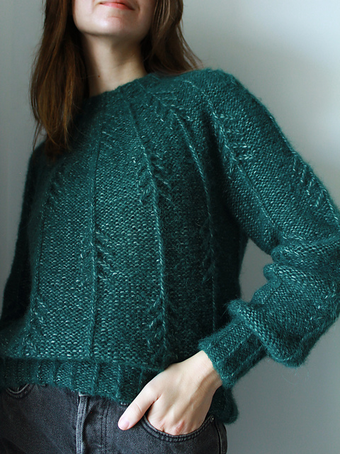 トップス MISTREASS Pattern Knit Ensemble Mist Wave Cardigan / DROPS 266-16 - Free knitting patterns by