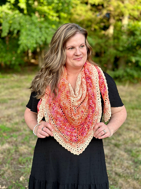 Peachy Keen Shawl