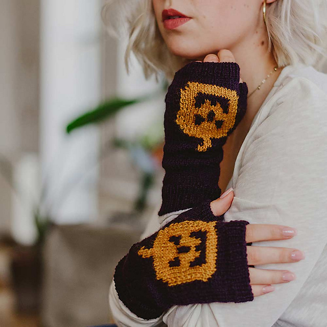 Pumky Halloween Mitts