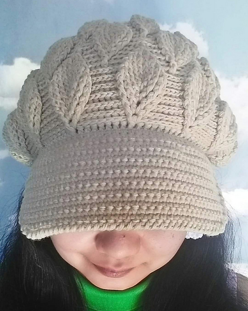 Leafy Slouchy Cap
