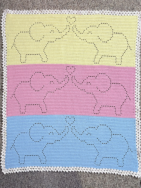 Sweet Elephants Baby Blanket