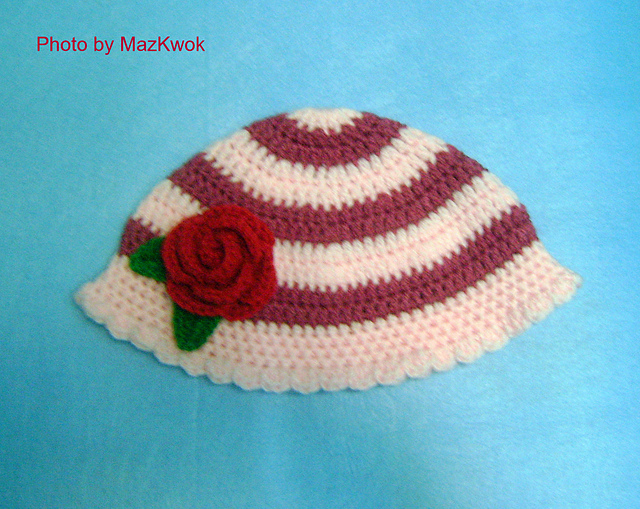 Stripy child hat