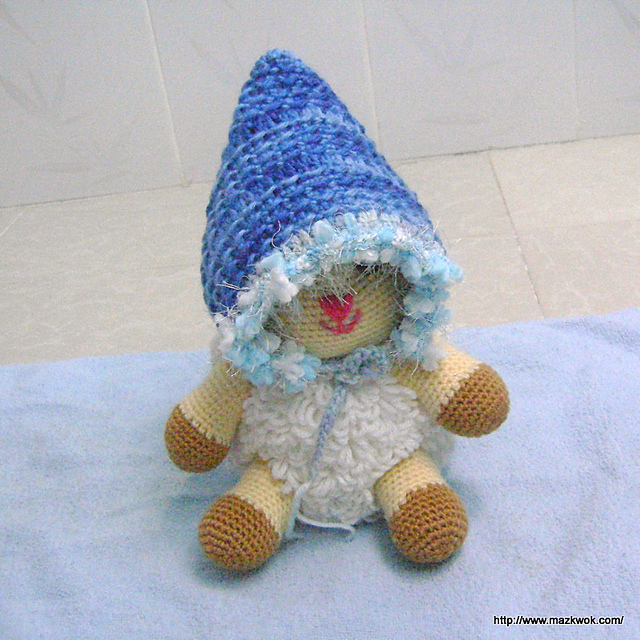 Autumn cloud baby pixie hat