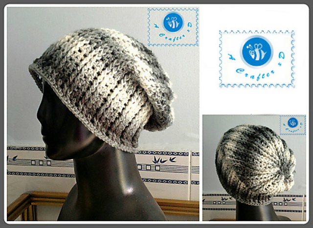 Unisex Ribbed Slouch Hat