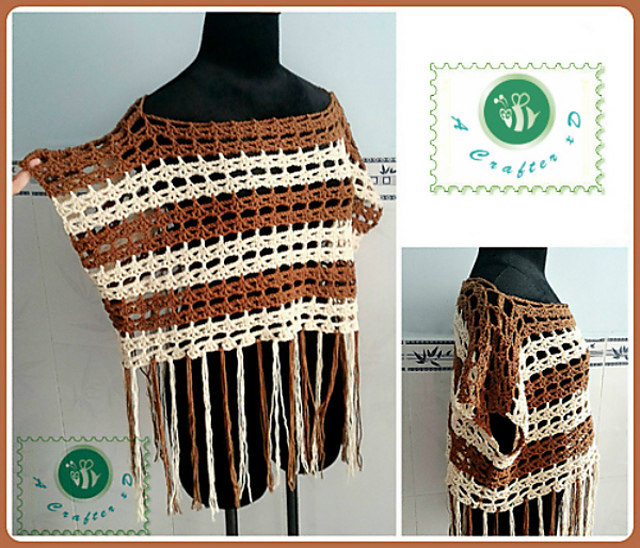 Oversized Crop Top With Fringes