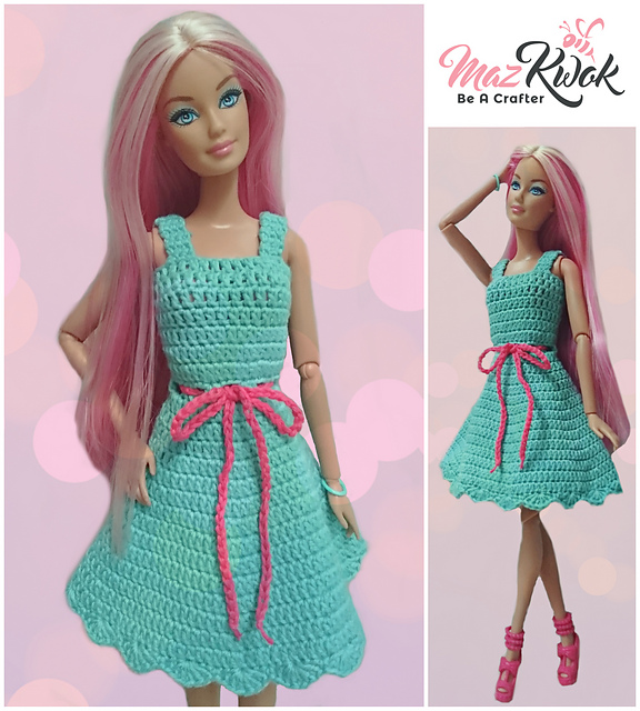 Fashion doll bow tie dress