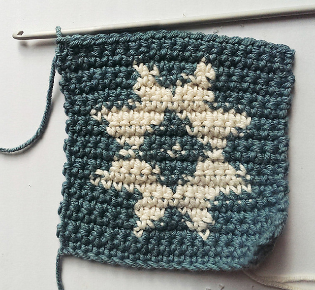 Ravelry Tapestry Crochet Star Square pattern by Carol Meldrum