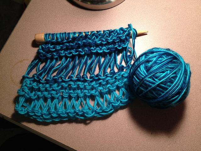 Holiday Time Crunch- Easy Drop Stitch Scarf