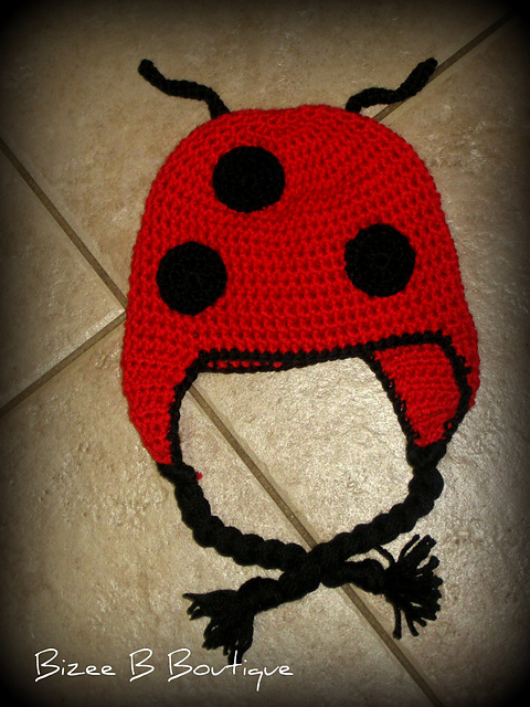Lady Bug Earflap Hat