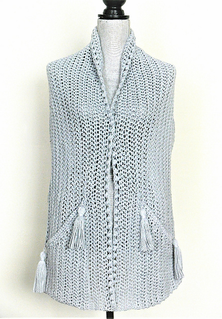 Shawl or Hooded Scarf with Pockets