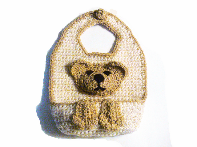 Baby Teddy Bear Bib with Pocket # 82T