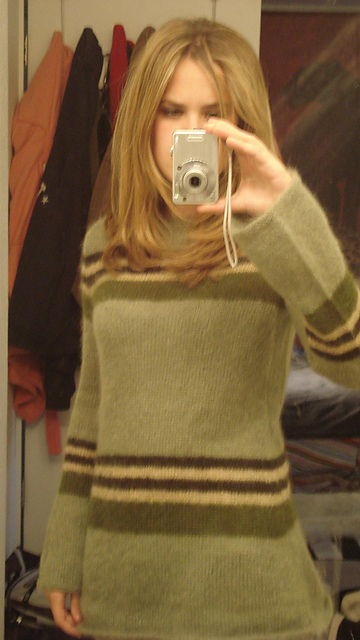 02 Green Sweater with Stripes