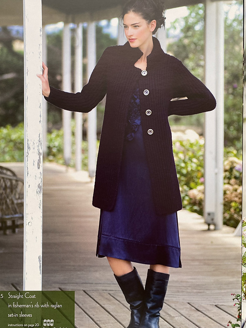 Straight coat in fisherman’s rib
