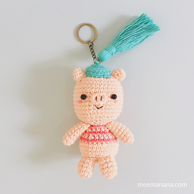 A Pink Pig Keychain.