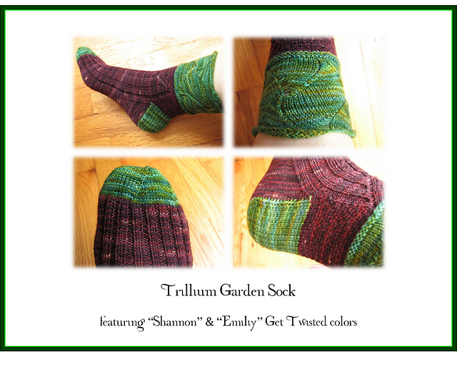 Trillium Garden Socks