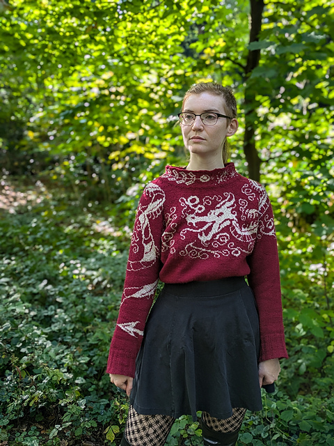 Ravelry: Fire Dragon Yoked Sweater pattern by Cathy Dobson