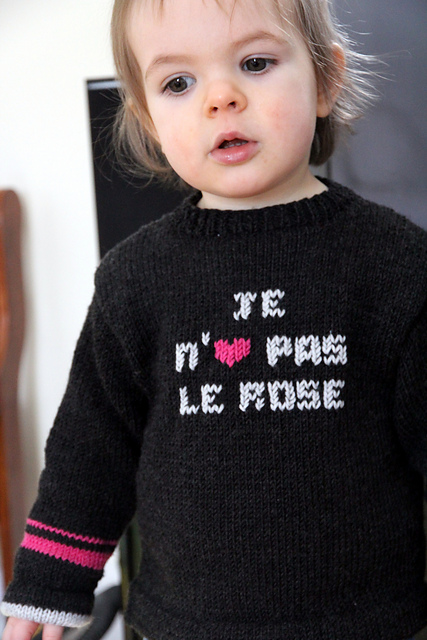 Pull 17 - Je n'aime pas le rose