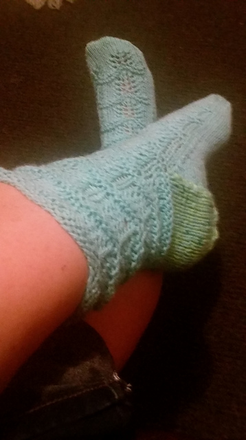Purple Iris Socks
