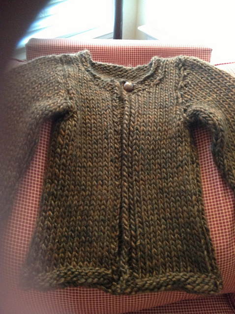 Short Round-Neck Cardigan