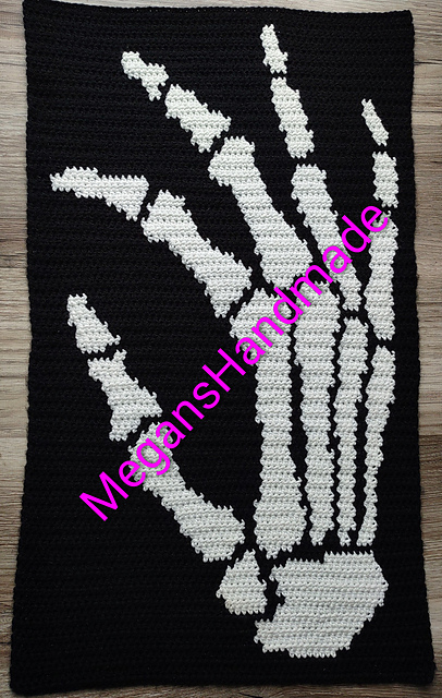 Skeleton Hand Tapestry