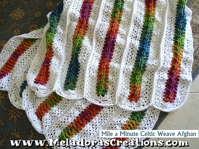 Mile a Minute Celtic Weave Afghan