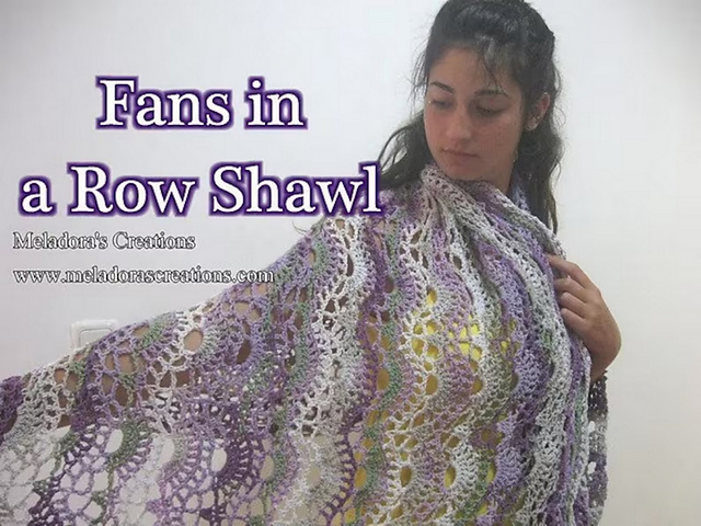Fans in a Row Shawl
