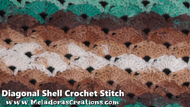 Diagonal Shell Crochet Stitch