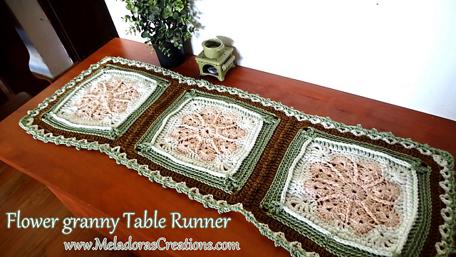 Flower Granny Table Runner
