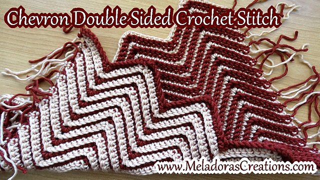 Double Sided Chevron Crochet Stitch
