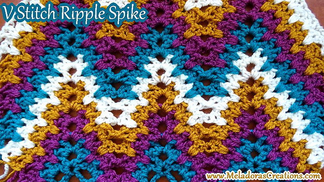 V Stitch Ripple Crochet Stitch