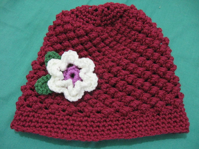 Raspberry Stitch Beanie