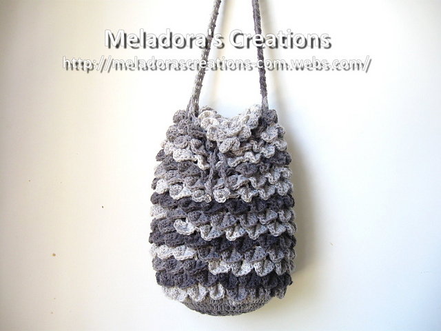 Crocodile Stitch Draw Bag