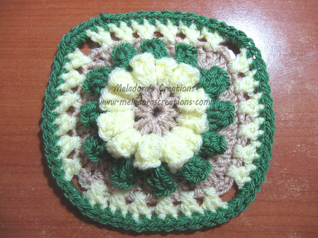 Popcorn Granny Square