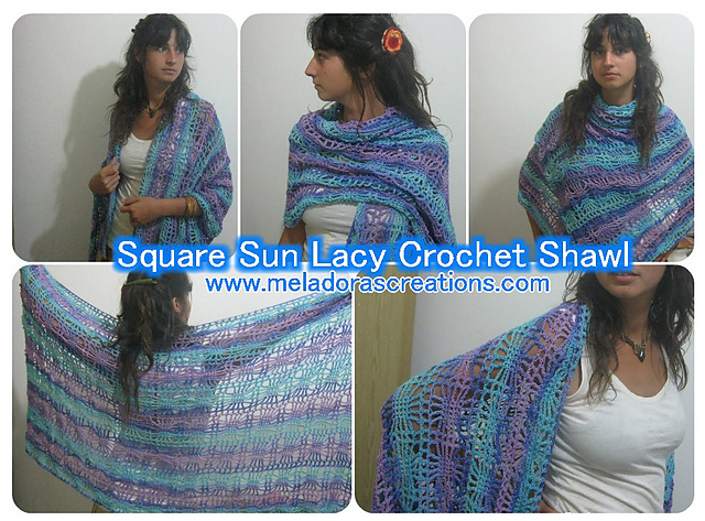 Square Sun Lacy Shawl